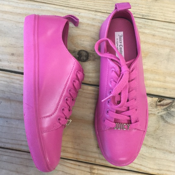 New Juicy Couture Jody Bright Pink Sneakers - Picture 2 of 5